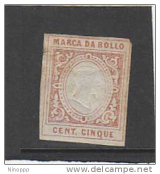 Italy-1863 Stamp Duty Cent Cinque  Mint, Signed - Neufs