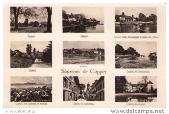 COPPET MULTI-VIEW PCd. - 9 ECHTE PHOTOS - VAUD Canton - SUISSE - Coppet