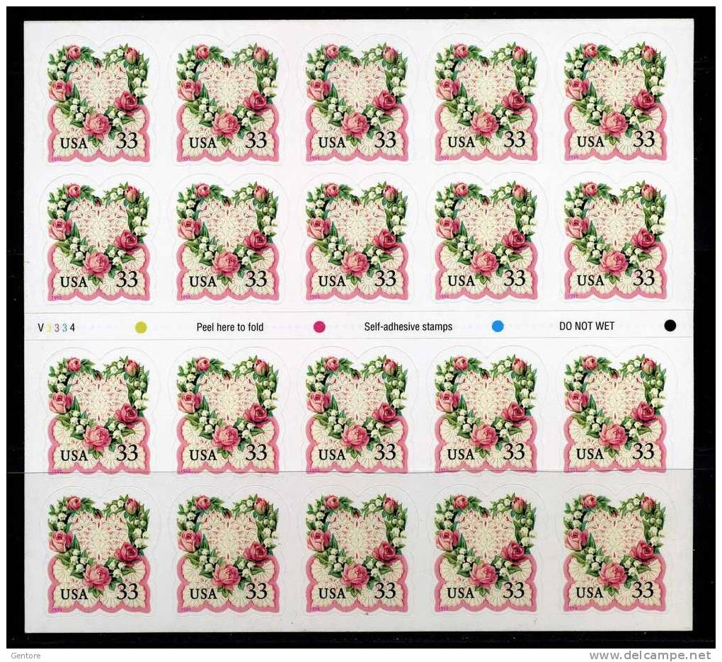 UNITED STATES 1999 Love Stamp Carnet By $ 6,60 Yvert Cat. N° C2835  Absolutely Perfect MNH ** - Numéros De Planches