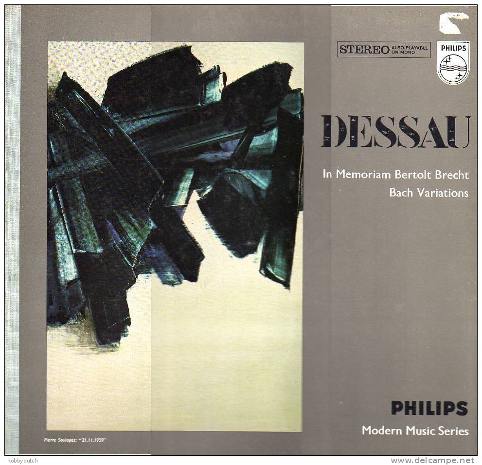 * LP *  DESSAU - IN MEMORIAM BERTOLT BRECHT / BACH VARIATIONS (Holland Ex!!!) - Klassiekers