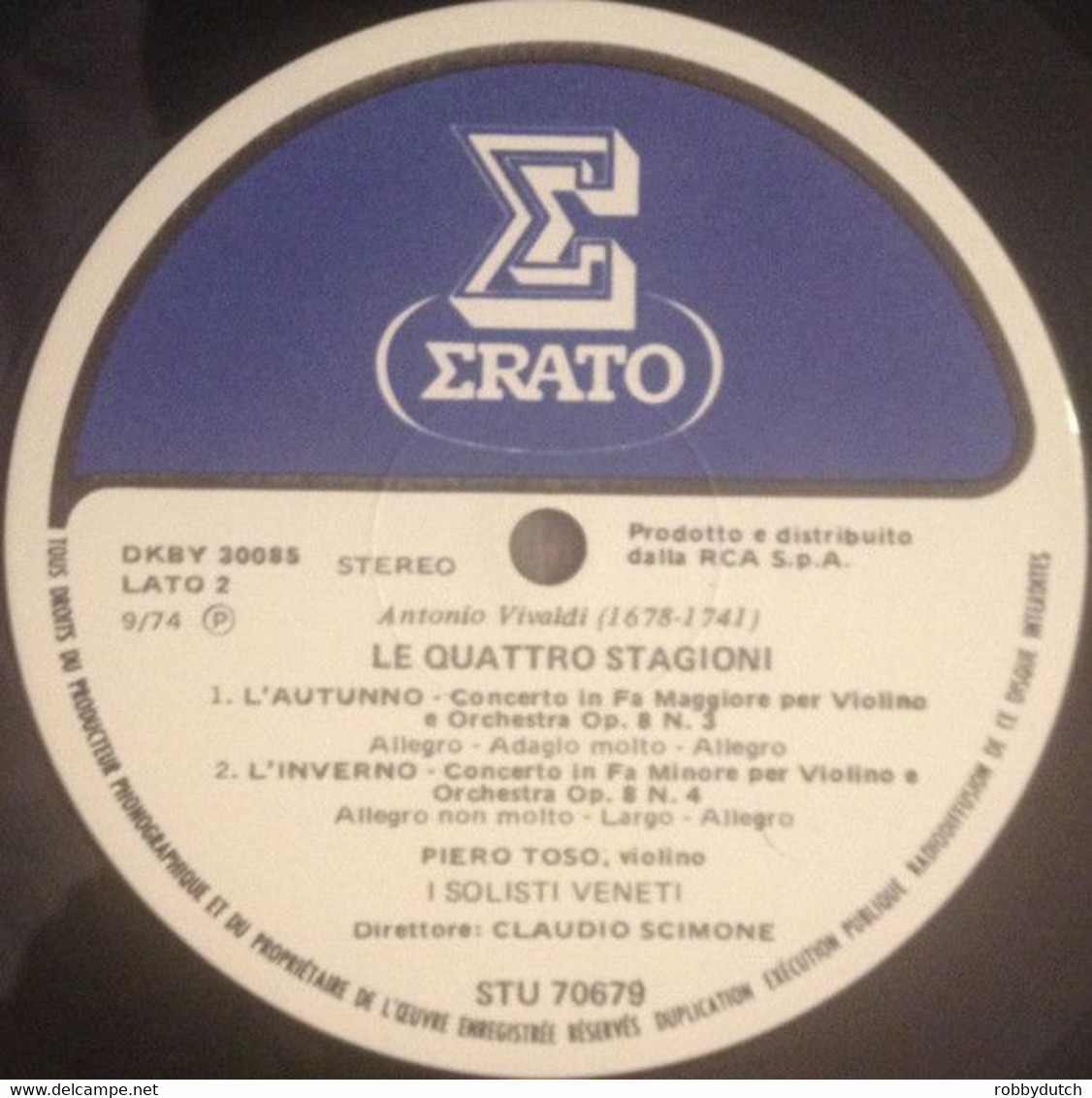 * LP *  VIVALDI / PIERO TOSO - LE QUATTRO STAGIONI (Italy 1978 Ex!!!) - Classica