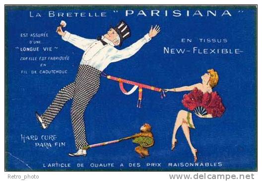 La Bretelle " Parisiana " En Tissus New-Flexible ( Singe, éventail ) - Publicité