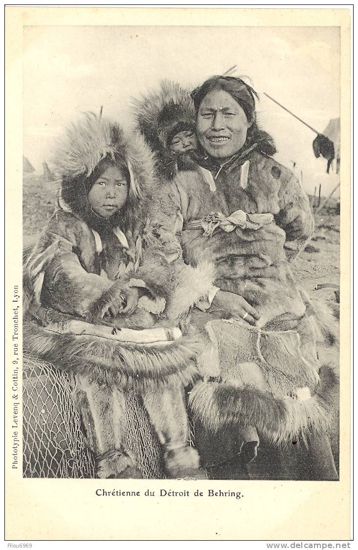 RARE CARTE POSTALE    ALASKA MISSION DE MARY'S  IGLOO   1920   FAMILLE CHRETIENNE DU DETROIT DE BEHRING - Otros & Sin Clasificación