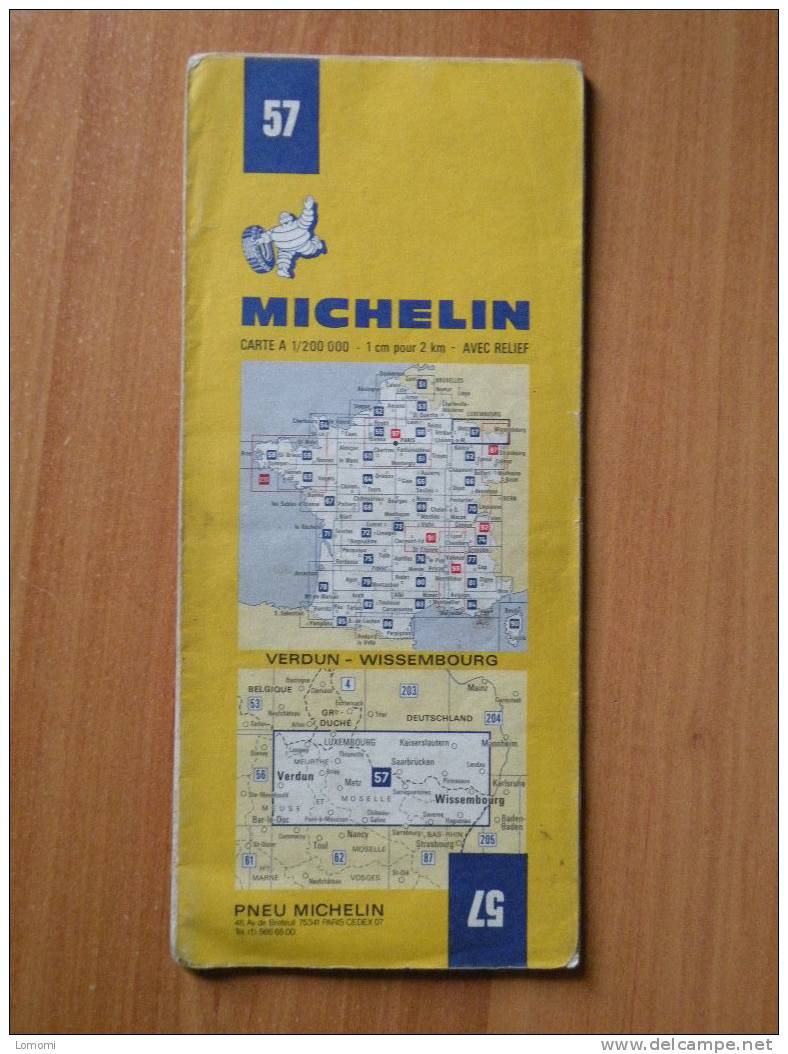 *Carte Routière Michelin N° 57 -  Verdun - Wissembourg  - 1974  Bon état - Cartes Routières