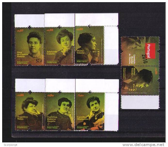 Set Compl. Femmes De La République + TIMBRE ENTERPRISE Vignette Women Of Portugal STAMP CORPORATE Label 2010 Sp1121 - Unused Stamps