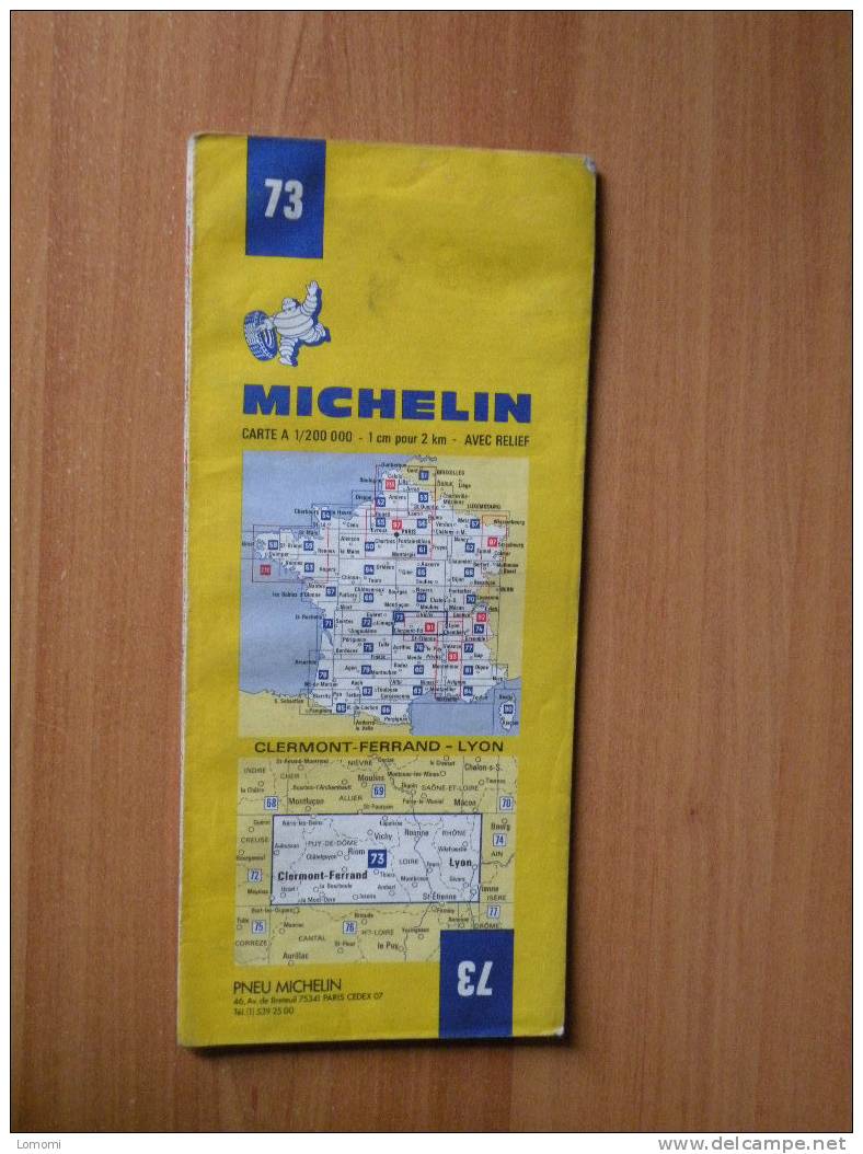 *Carte Routière Michelin N° 73 - Clermont - Ferrand - Lyon - 1980/81  Trés Bon état - Roadmaps