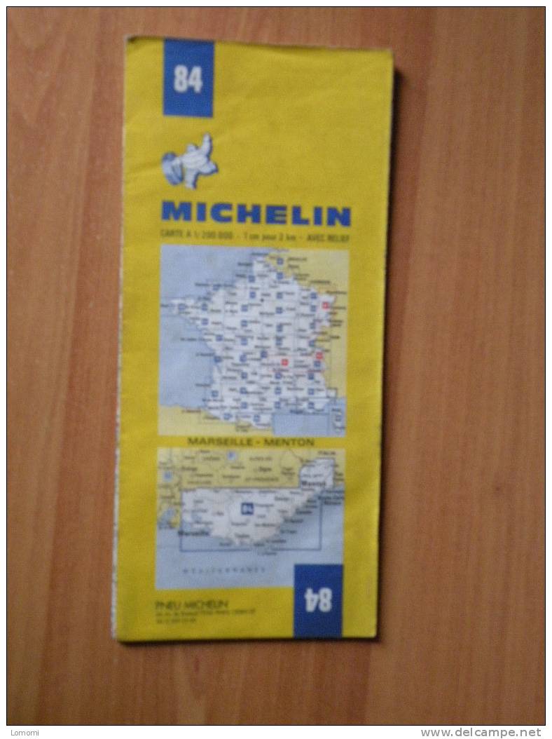 *Carte Routière Michelin N° 84 - Marseille - Menton - 1983/84 Trés Bon état - Cartes Routières