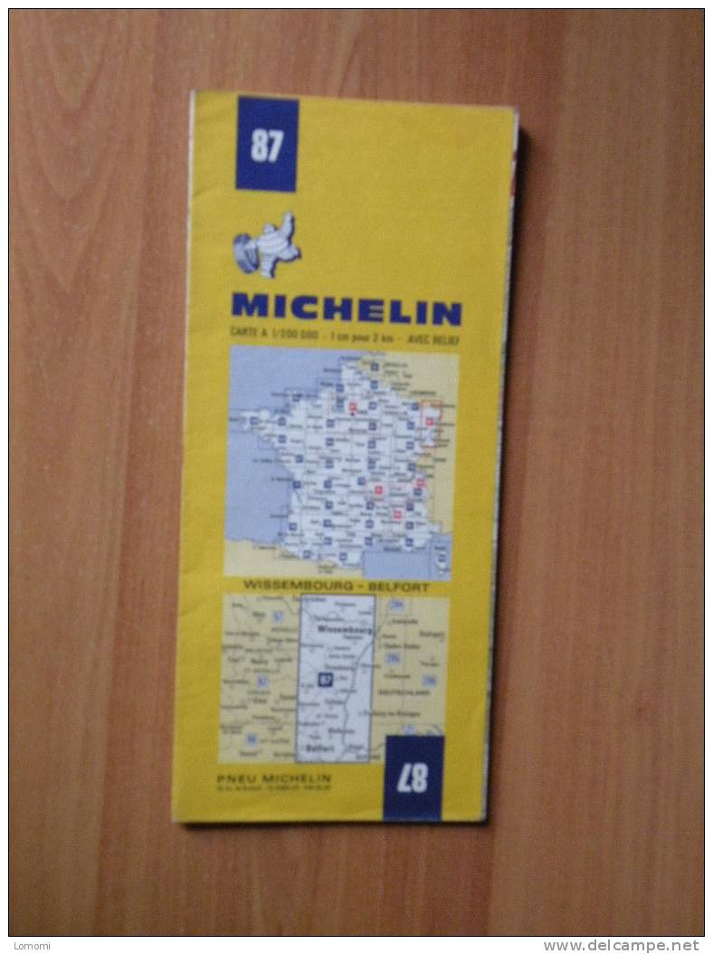 *Carte Routière Michelin N° 87 - Wissembourg - Belfort  - 1972  Trés Bon état - Cartes Routières