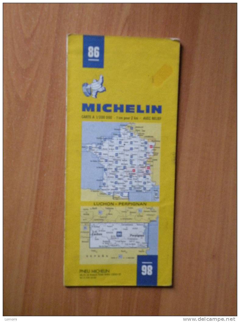 *Carte Routière Michelin N° 86 - Luchon - Perpignan  - 1983  Trés Bon état - Cartes Routières