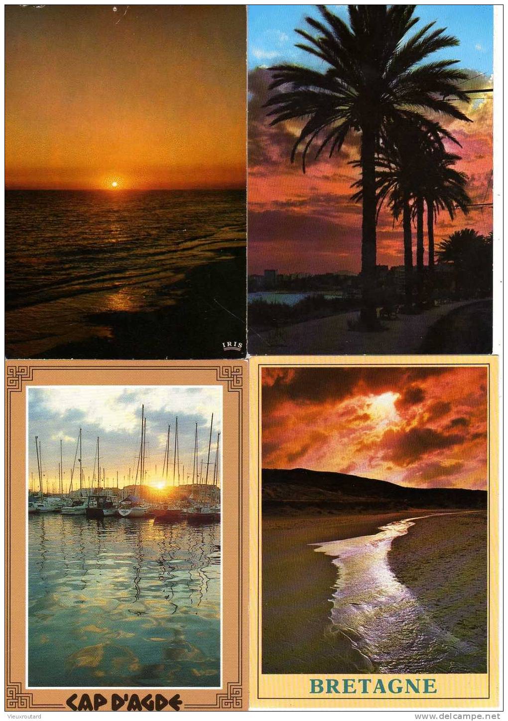 CPSM - LOT DE PLUS DE 100 CARTES DIFFERENTES DE COUCHER DE SOLEIL ECRITE OU NON