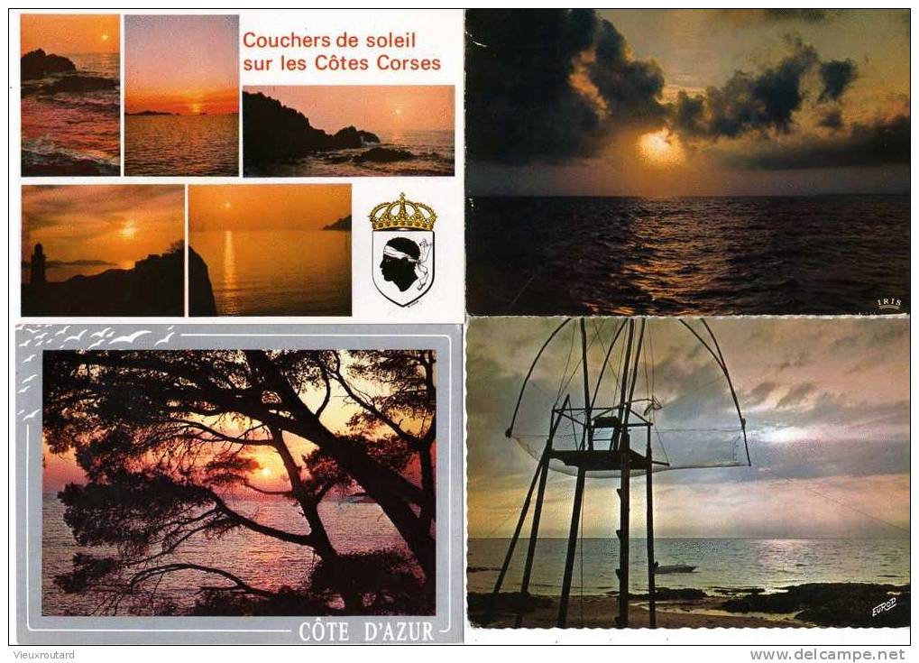 CPSM - LOT DE PLUS DE 100 CARTES DIFFERENTES DE COUCHER DE SOLEIL ECRITE OU NON