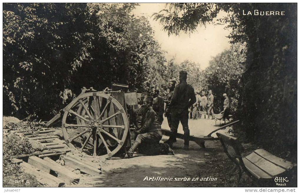 GUERRE 1914-1918 Artillerie Serbe Sur Le Front Militaria - Serbia