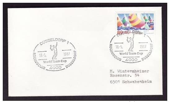 Germany 1987 Dusseldorf World Team Cup Postmark On Addressed Cover - Tennis