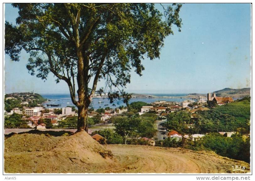 Noumea New Caledonia, View Of Town, Harbour, On C1960s/70s Vintage Postcard - Nouvelle-Calédonie
