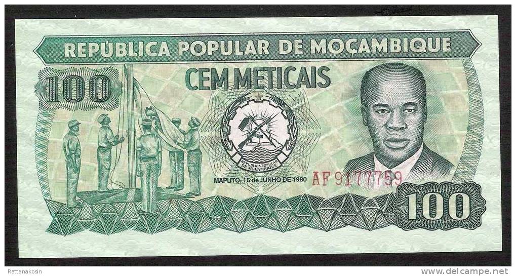 MOZAMBIQUE P126   100 METICAIS 1980 #AF   UNC. - Mozambique