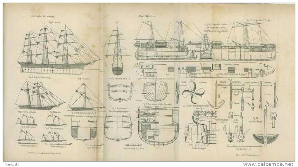 L.FRANZIUS:COSTRUZIONI MARITTIME-MARE,NAVE,PORTO,MOLO,FARO-277 INCISIONI-ATLANTE 30 TAVOLE LITOGRAFICHE-1897- - Scientific Texts