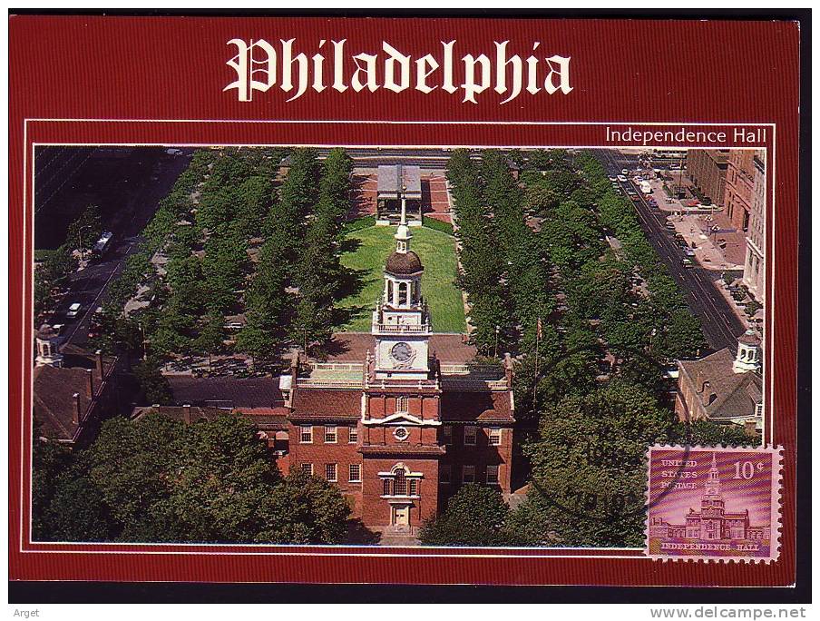 CARTE-MAXIMUM ETATS-UNIS N° Yvert 615 - N° US 1044 (Philadelphia-Independence Hall)  Obl  16.3.91 - Maximum Cards