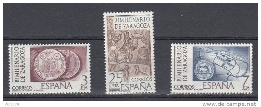 ESPAÑA 1976 - BIMILENARIO DE ZARAGOZA - Edifil 2319-21 - YVERT 1965-1967 - Monnaies