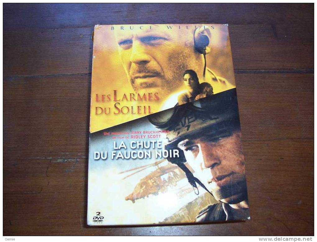 LES LARMES DU SOLEIL AVEC BRUCE WILIS  + LA CHUTE DU FAUCON NOIR DE RIDLEY SCOTT  COFFRET 2 FILMS - Action, Aventure