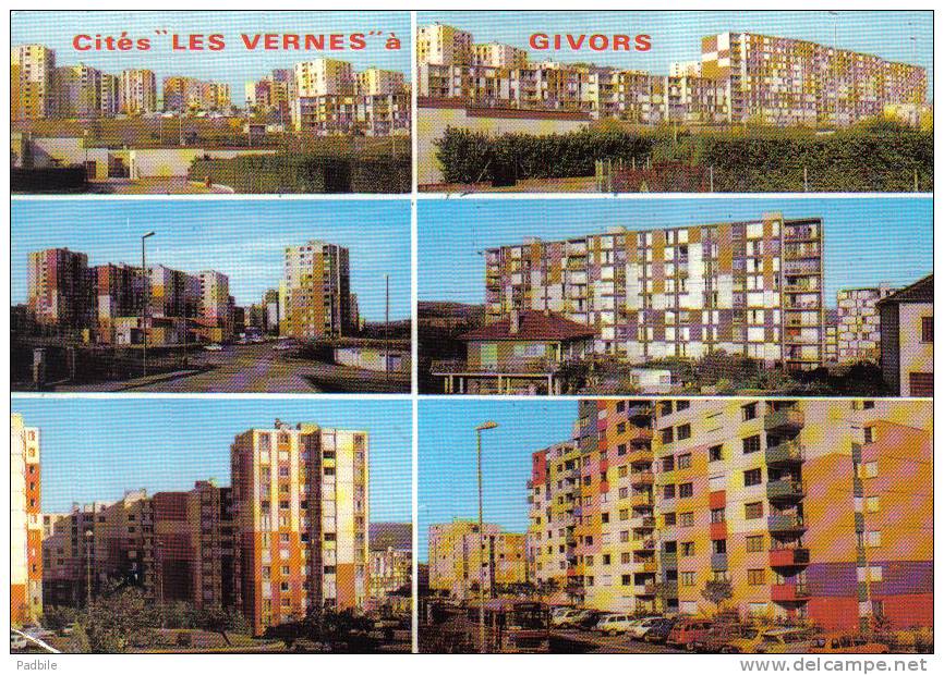 Carte Postale 69. Givors  Cité HLM   "Les Vernes"   Trés Beau Plan - Givors