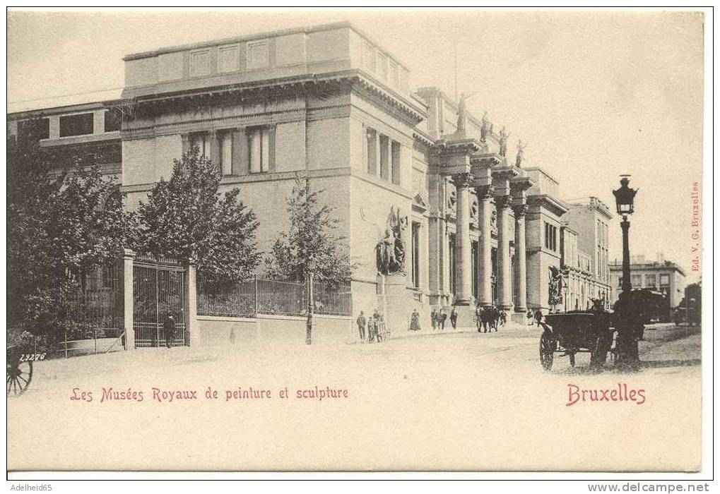 A Saisir: Ca 1900 Bruxelles Les Musées Royaux De Peinture Et Sculpture, Attelage - Musées