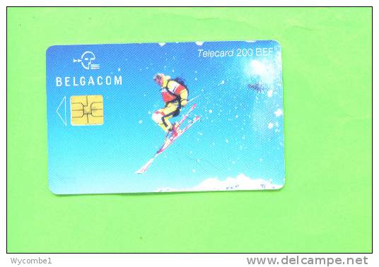 BELGIUM - Chip Phonecard/Sport/Skiing - Met Chip