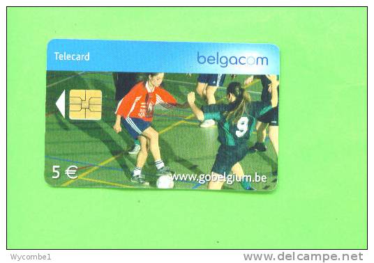 BELGIUM - Chip Phonecard/Sport/Womens Football - Met Chip