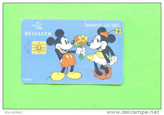 BELGIUM - Chip Phonecard/Disney/Mickey And Minnie Mouse 2 - With Chip