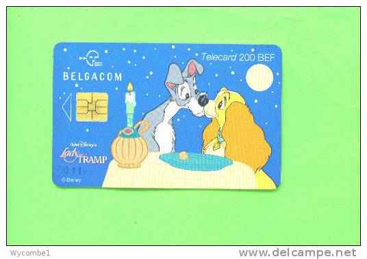 BELGIUM - Chip Phonecard/Disney/Lady And The Tramp - With Chip