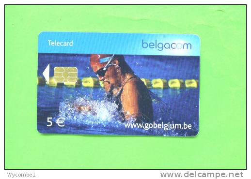 BELGIUM - Chip Phonecard/Sport/Swimming - Met Chip