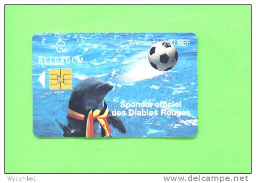 BELGIUM - Chip Phonecard/Dolphin And Football - With Chip