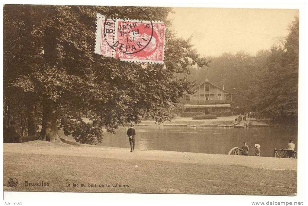 A Saisir: Bruxelles 1910 Le Lac Au Bois De La Cambre Nels N° 53 Papeterie Weinand-Collin, Boulevard Du Nord - Bossen, Parken, Tuinen