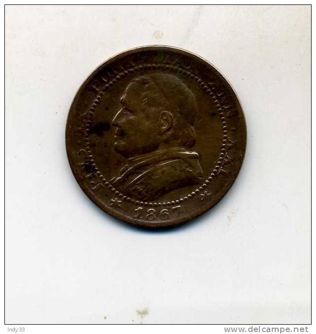 - MONNAIE VATICAN . 1 SOLDO 1867 - Vaticano (Ciudad Del)