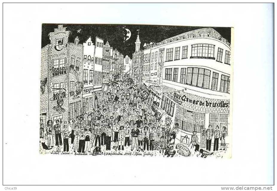 008676 - Millénaire De Bruxelles 1979 - Ilot Sacré, Petite Rue Des Bouchers   Format  15 X 10,5 Cm. - Festivals, Events