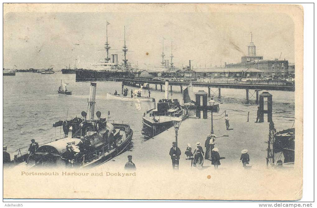 Portsmouth Harbour, Steamer, People C 1910 - Portsmouth