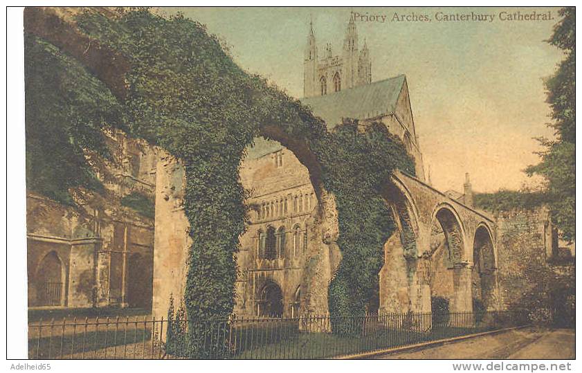Lot 2 PC By J.G. Charlton 14 Mercery Lane Canterbury Cathedral And Priory Arches - Canterbury