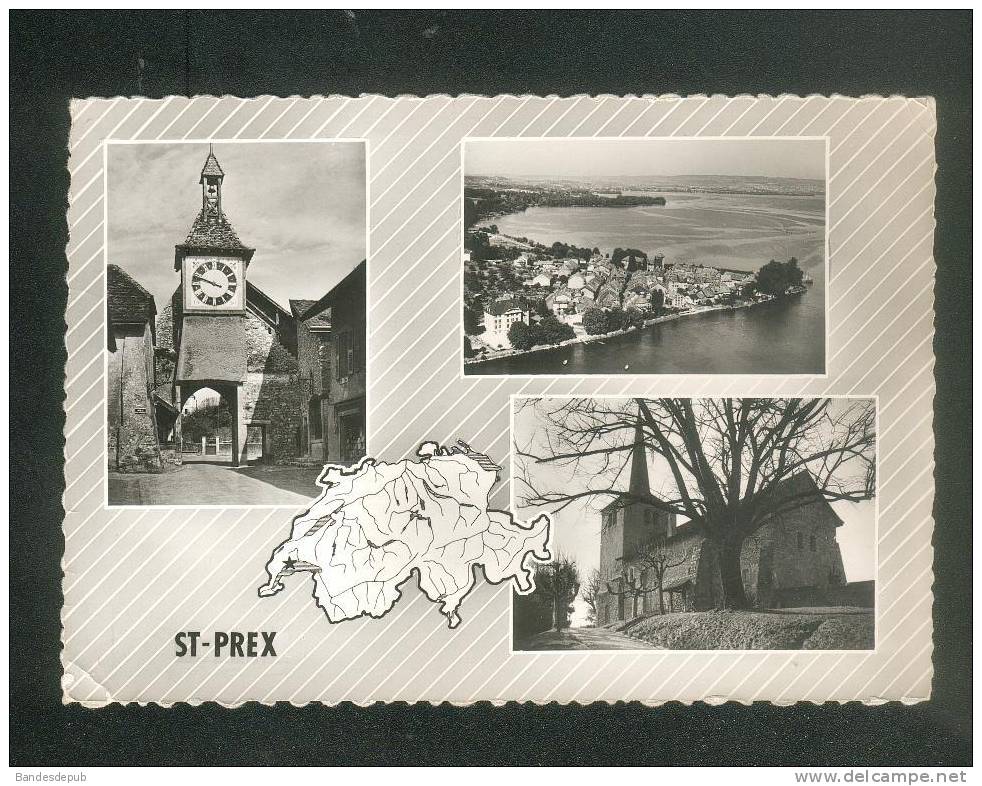 CPSM - Suisse - Saint Prex - Multivues ( Ed. Perrochet CMS 42) - Saint-Prex