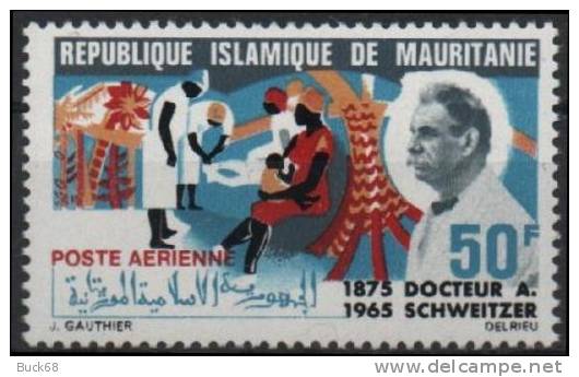 MAURITANIE Poste Aérienne  54 ** MNH : Albert SCHWEITZER Kaysersberg Lambaréné GabonNOBEL Paix - Albert Schweitzer