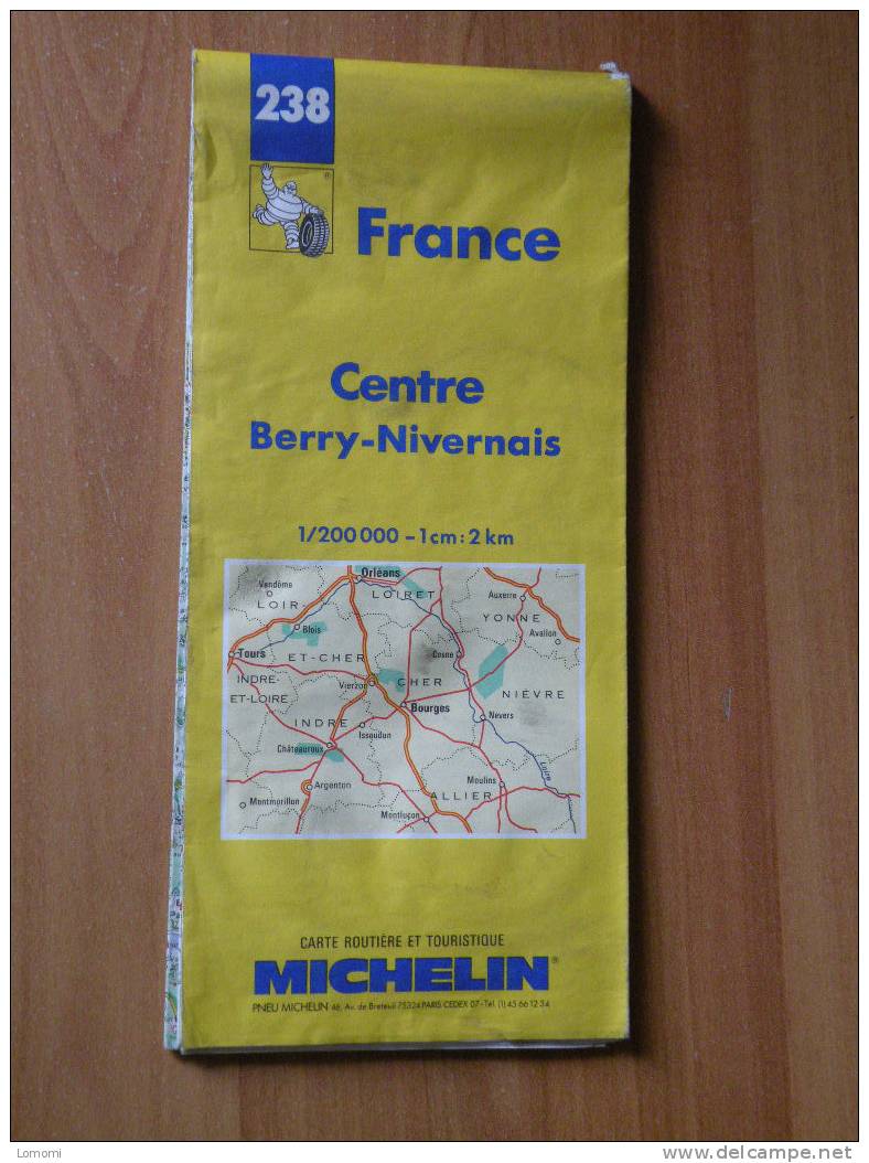 *Carte Routière Michelin N° 238 - France, Centre Berry Nivernais - 1996 Trés Bon état - Cartes Routières