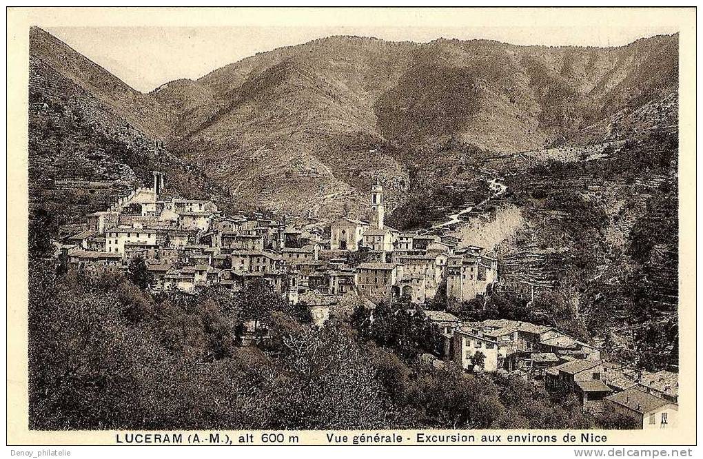 LUCERAM- VUE GENERALE EXCURSION AUX ENVIRONS DE NICE - Lucéram