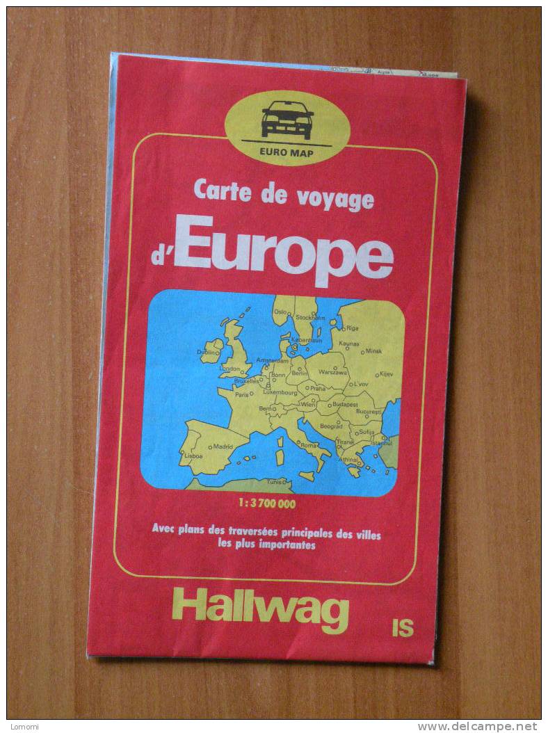 Carte Routière Hallwag - Carte De Voyage D' Europe  - Année ?  Trés Bon état - Autres & Non Classés