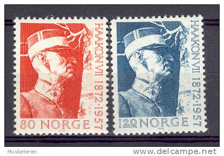 Norway 1972 Mi. 638  80 Ø + 1.20 Kr 100 Geburtstag Von Birthday Of King König Haakon VII MNH - Ungebraucht