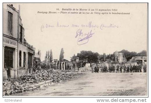 Revigny - Place Et Entrée De La Rue Vitry Aprés Le Bombardement: Achat Immédiat - Revigny Sur Ornain