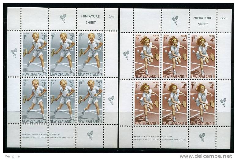 1972   Health Stamps Miniature Sheets Set Of 2  Tennis - Blocks & Sheetlets