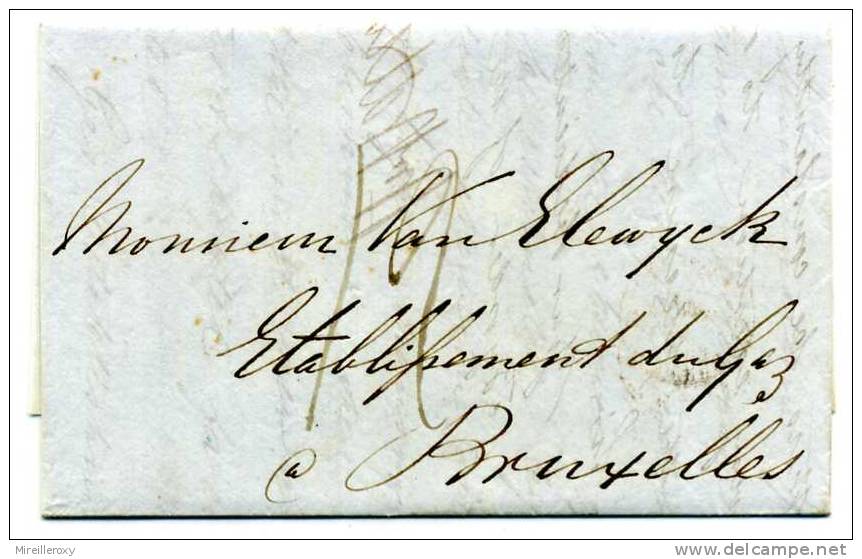 LETTRE DE LONDON 1847 POUR BELGIQUE BRUXELLES - ...-1840 Prephilately