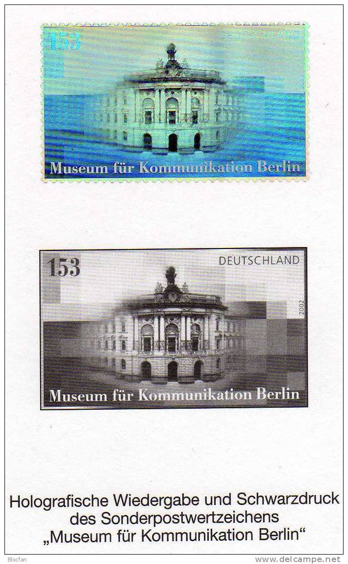 Kommunikation Mit Hologramm EURO-Jahrbuch 2002 Deutschland 2276 SD-Block 25 ** 80€ Museum M/s Black Print Sheet Germany - Informatik