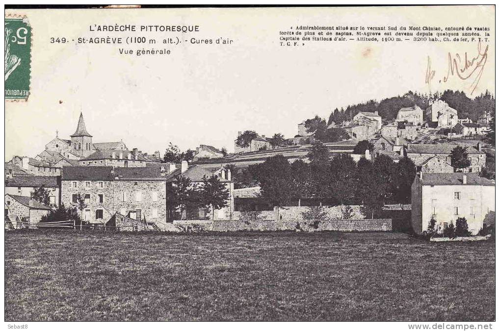 SAINT AGREVE VUE GENERALE - Saint Agrève