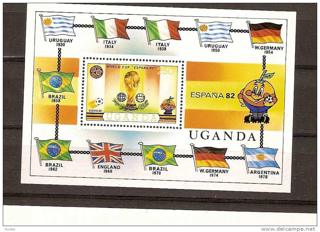 Ouganda Uganda 1981 Yvertn° Bloc 30 *** MNH Cote 7,50 Euro Football Espana '82 - Uganda (1962-...)