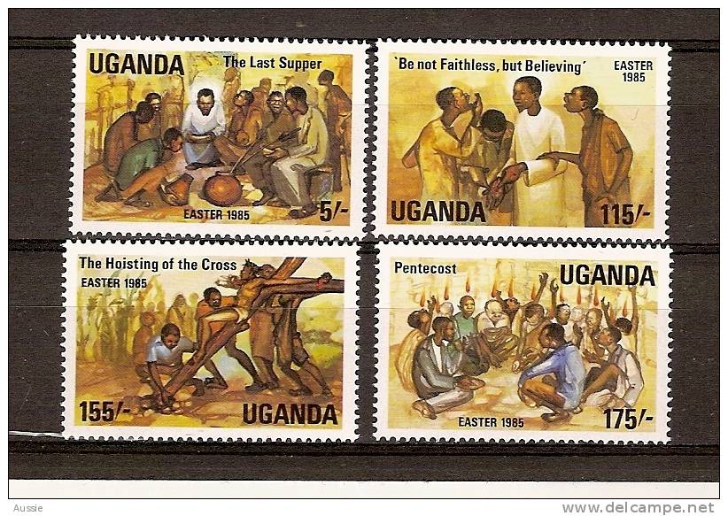 Ouganda Uganda Yvertn° 373-76 *** MNH Cote 35 FF Easter Paques - Ouganda (1962-...)