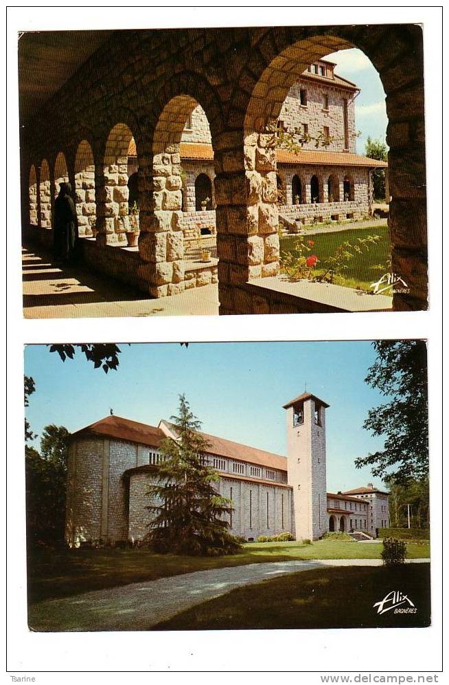 65 - Lot De 2 CPM De L'Abbaye Notre Dame De Tournay : Cloitres Et église - Tournay